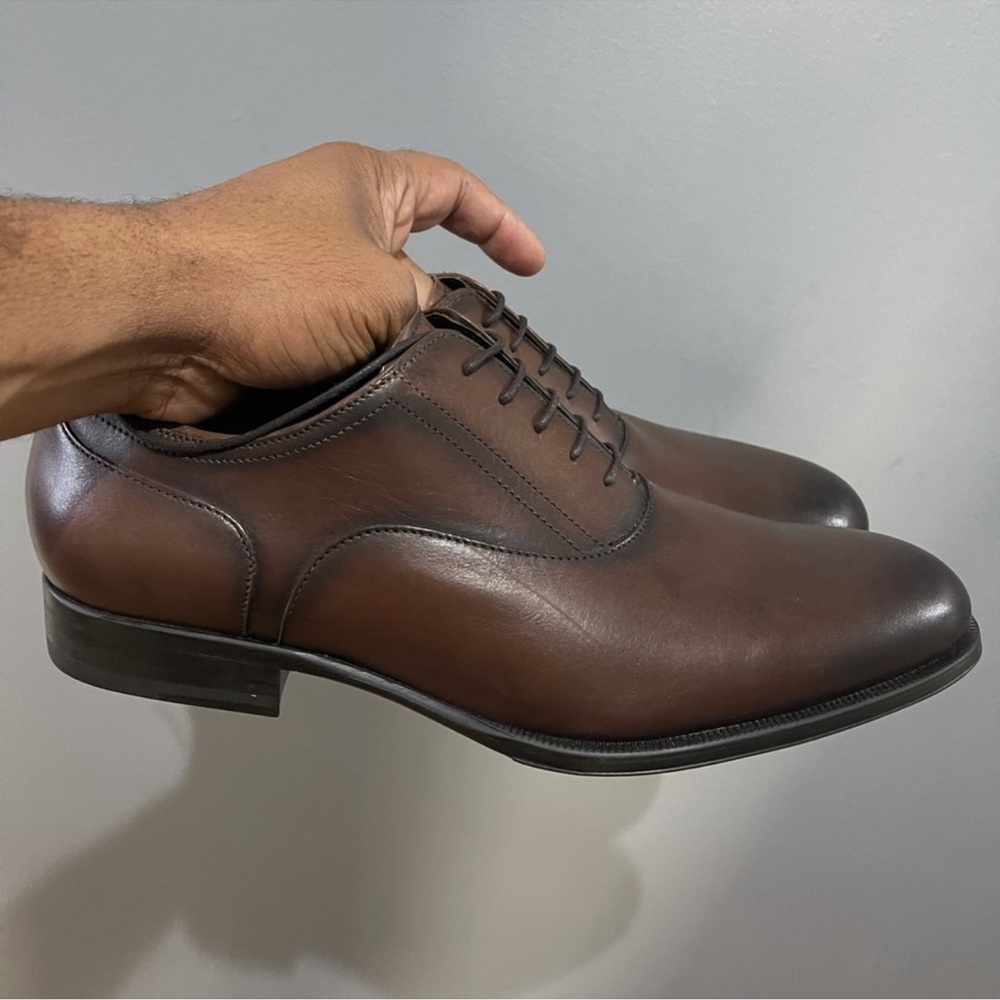 Brand New Zara Men's Classic Drk Brown Oxfords Sz 13 (46) - Picture 9 of 16